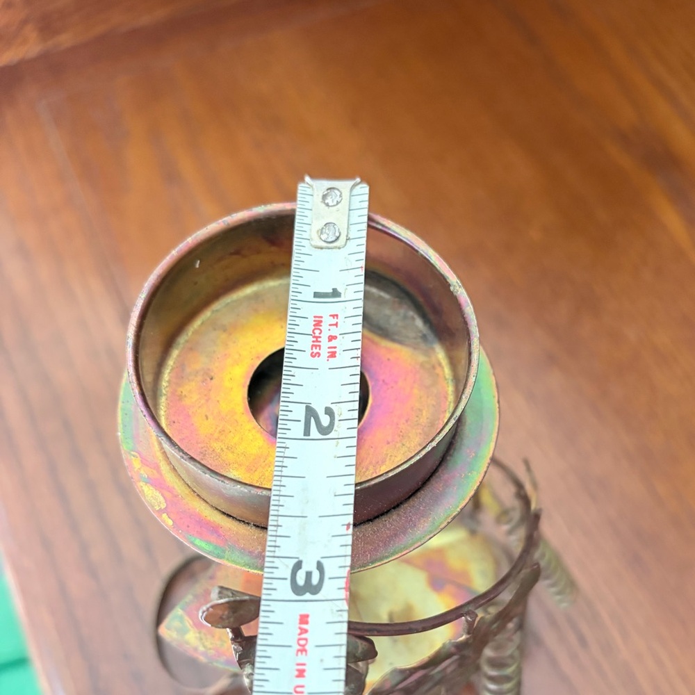 Vintage grapevine iridescent copper candle holder - Picture 10 of 13